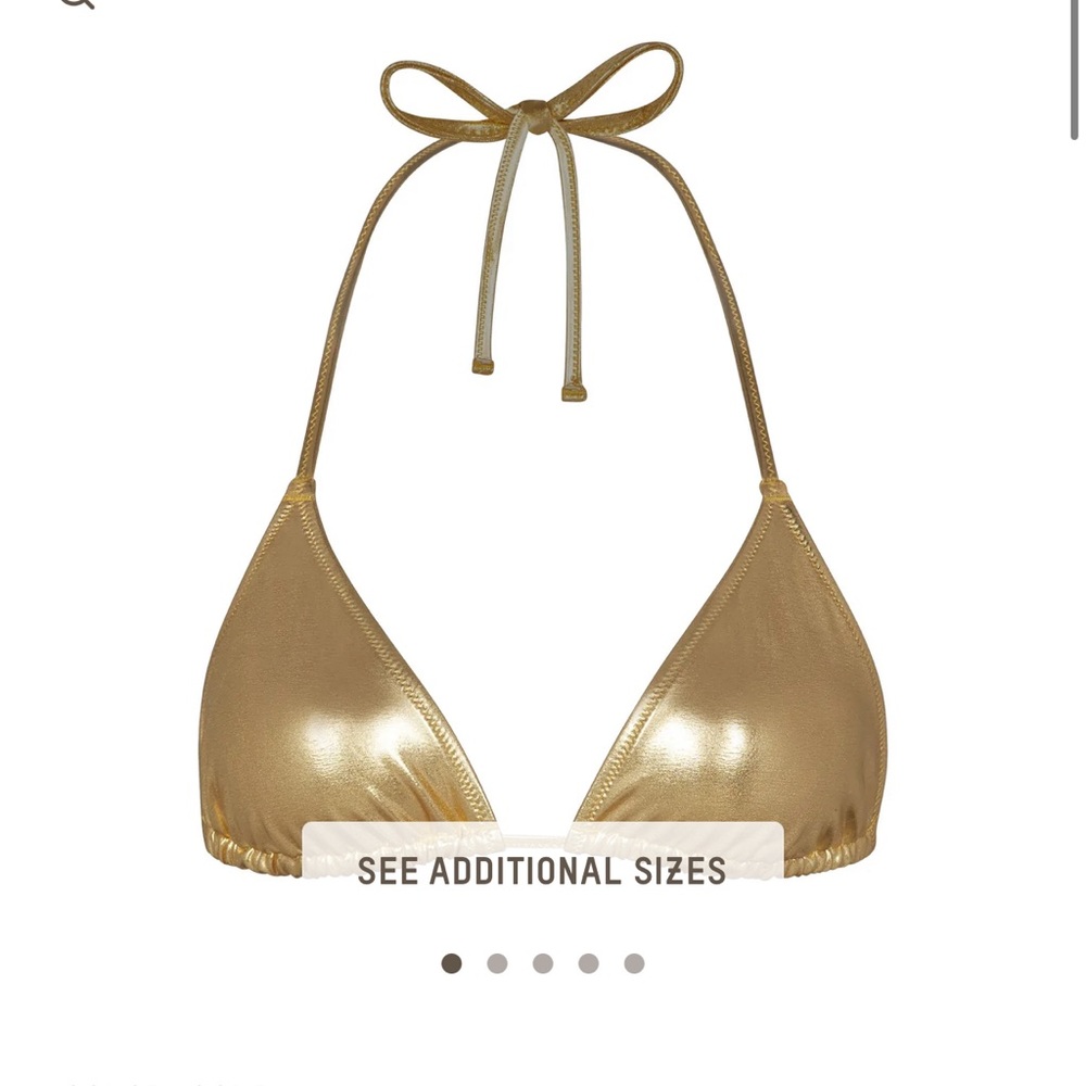 Skims swim gold triangle top
